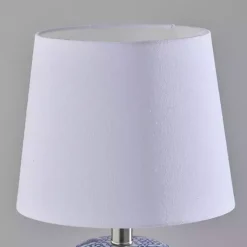 Kirklands Home Blue and Ceramic Table Lamps, Set of 2 White Best