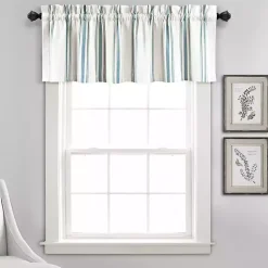 Kirklands Home Blue and White Farmhouse Stripe Valance Sale