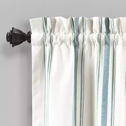 Kirklands Home Blue and White Farmhouse Stripe Valance Sale