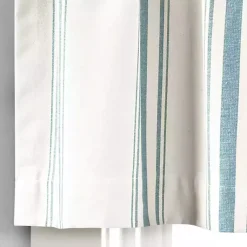 Kirklands Home Blue and White Farmhouse Stripe Valance Sale