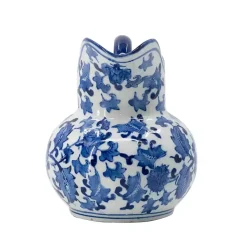 Kirklands Home Blue and White Floral Ceramic Pitcher New