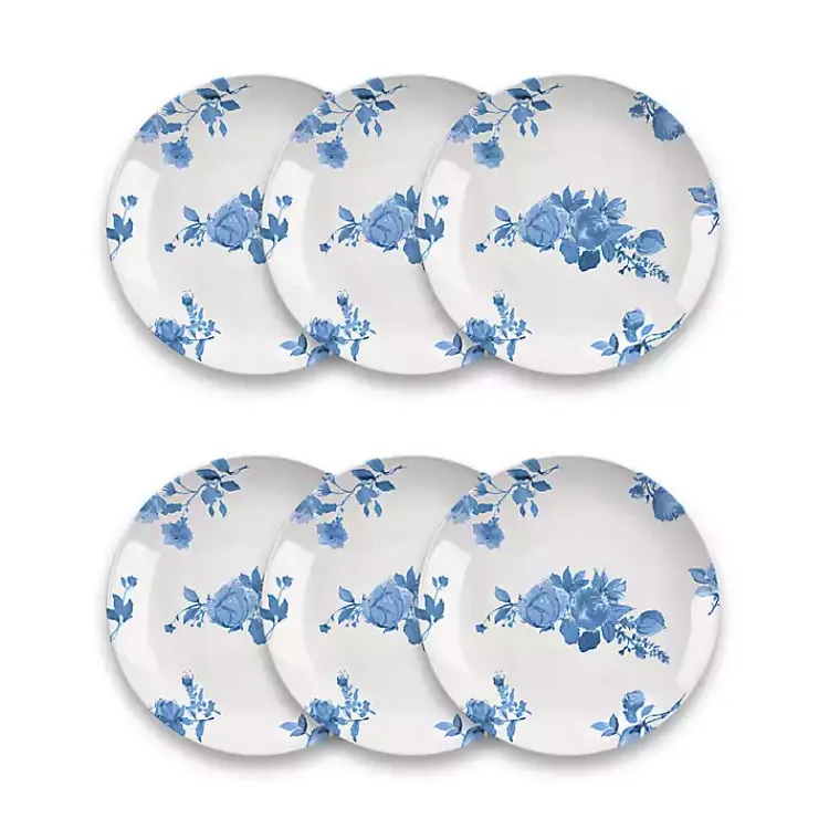 Kirklands Home Blue and White Floral Dinner Plates, Set of 6 Sale