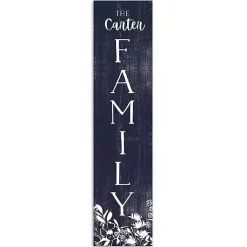 Kirklands Home and White Floral Personalized Porch Board Blue Clearance