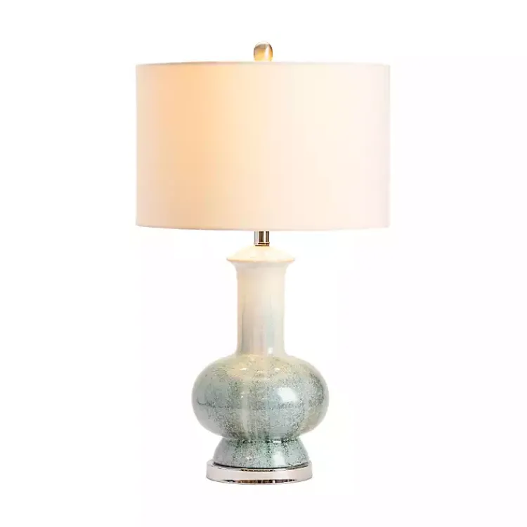 Kirklands Home Blue and Ombre Ceramic Table Lamp White New