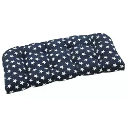Kirklands Home Blue and White Stars Outdoor Loveseat Cushion Sale