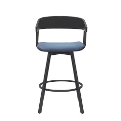 Kirklands Home Athena Swivel Counter Stool Blue Outlet