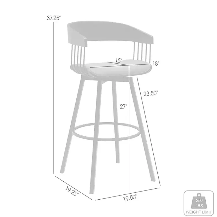 Kirklands Home Athena Swivel Counter Stool Blue Outlet