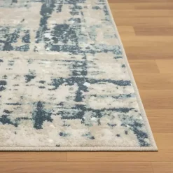 Kirklands Home Blue Avalon Abstract Pattern Area Rug, 3x8 Hot