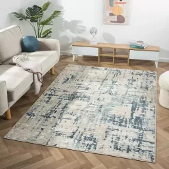 Kirklands Home Blue Avalon Abstract Pattern Area Rug, 4x6 Online