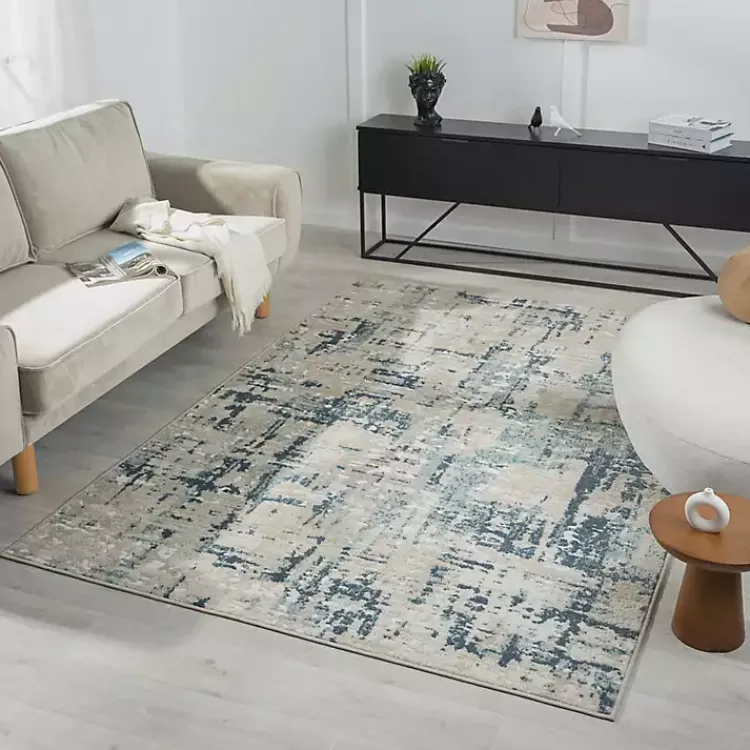 Kirklands Home Blue Avalon Abstract Pattern Area Rug, 5x8 Sale