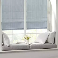 Kirklands Home Basketweave Cordless Roman Shade, 33 in. Blue Discount