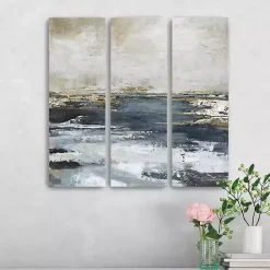Kirklands Home Bay Canvas Art Prints, Set fof 3 Blue
