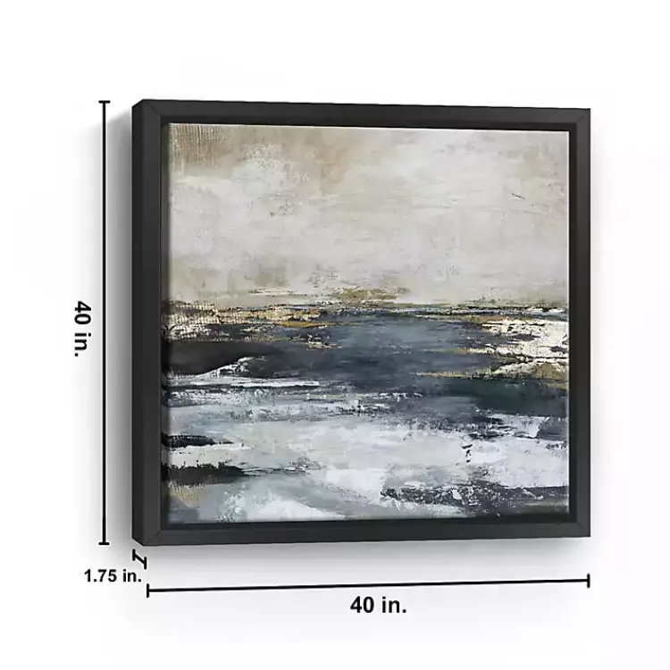 Kirklands Home Blue Bay Framed Canvas Art Print, 40x40 in. New