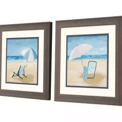 Kirklands Home Blue Beach Framed Art Prints, Set of 2 Outlet