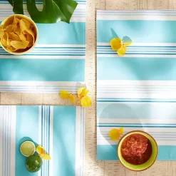 Kirklands Home Blue Beach House Stripe Placemats, Set of 6 Best