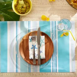 Kirklands Home Blue Beach House Stripe Placemats, Set of 6 Best