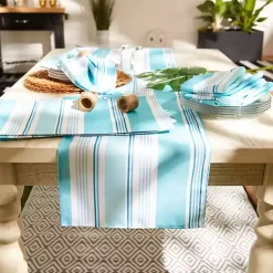 Kirklands Home Blue Beach House Stripe Placemats, Set of 6 Best