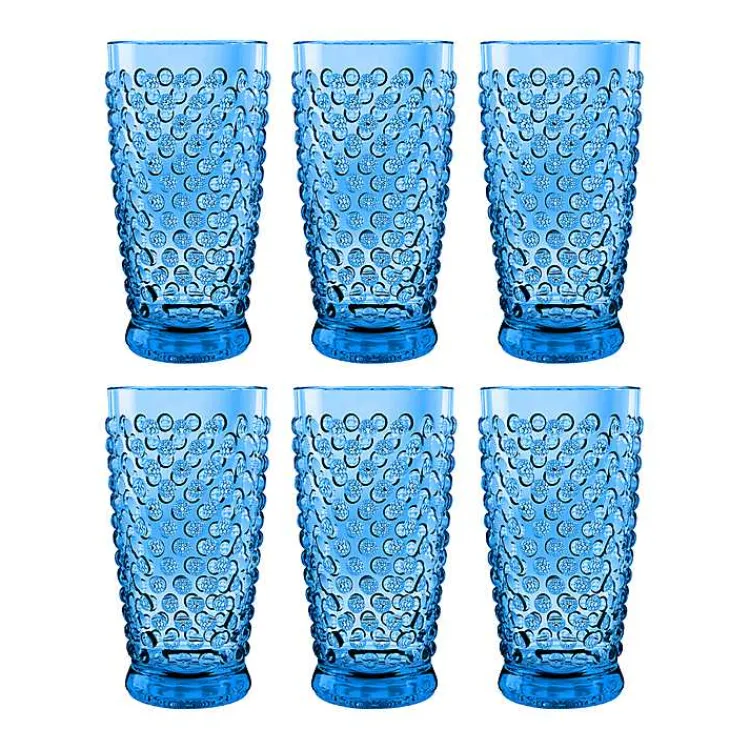 Kirklands Home Beaded Acrylic Tumbler Glasses, Set of 6 Blue Sale