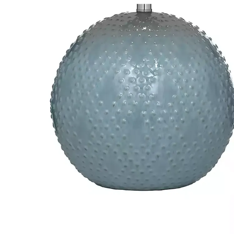 Kirklands Home Blue Beaded Globe Table Lamp Gray Clearance