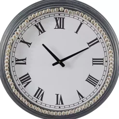 Kirklands Home Blue Beaded Roman Numeral Clock Clearance