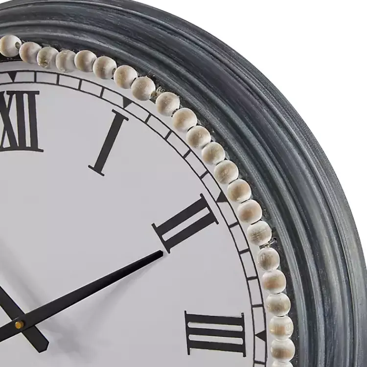 Kirklands Home Blue Beaded Roman Numeral Clock Clearance