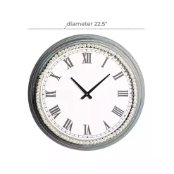 Kirklands Home Blue Beaded Roman Numeral Clock Clearance