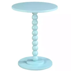 Kirklands Home Beaded Spindle Accent Table Blue Hot