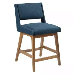 Kirklands Home Boomerang Modern Counter Stool Blue Outlet