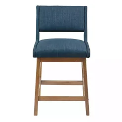 Kirklands Home Boomerang Modern Counter Stool Blue Outlet