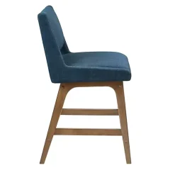 Kirklands Home Boomerang Modern Counter Stool Blue Outlet