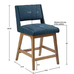 Kirklands Home Boomerang Modern Counter Stool Blue Outlet