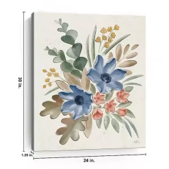 Kirklands Home Blue Botanical Blend Canvas Art Print Outlet