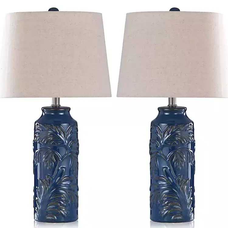 Kirklands Home Blue Boical Mayfield Table Lamps, Set of 2 Tan Clearance