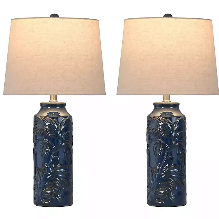 Kirklands Home Blue Boical Mayfield Table Lamps, Set of 2 Tan Clearance