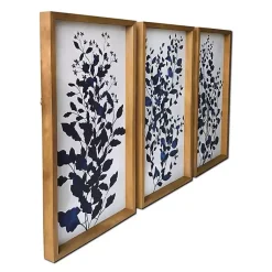 Kirklands Home Blue Branches Framed Canvas Art Prints, Set of 3 Online