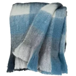Blankets & Throws>Kirklands Home Blue Buffalo Check Wool Handloomed Throw
