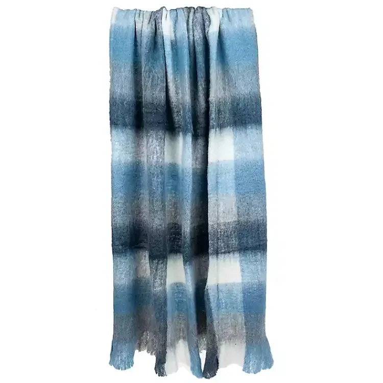 Blankets & Throws>Kirklands Home Blue Buffalo Check Wool Handloomed Throw