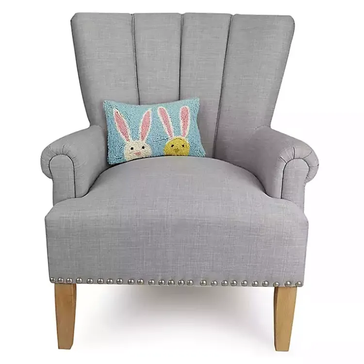Easter Decorations>Kirklands Home Bunny and Chick Lumbar Pillow Blue