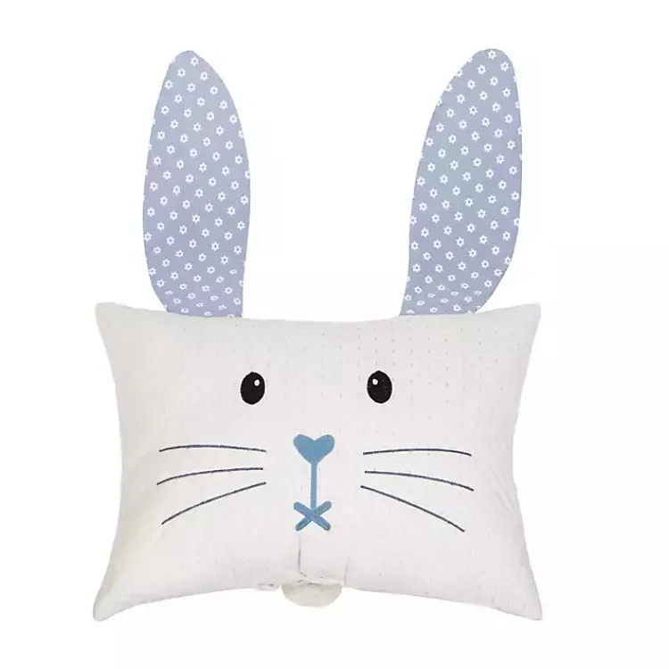 Easter Decorations>Kirklands Home Blue Bunny Face Pillow
