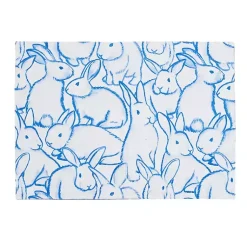 Easter Decorations>Kirklands Home Blue Bunny Outline Placemats, Set of 6