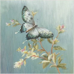 Kirklands Home Blue Butterfly Framed Canvas Art Print Discount