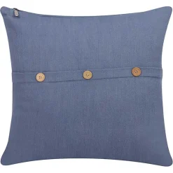 Pillows>Kirklands Home Buttoned Throw Pillow Blue