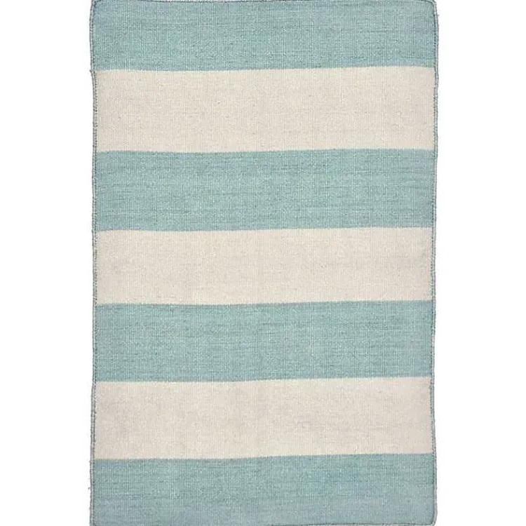 Kirklands Home Blue Cabana Stripe Indoor/Outdoor Scatter Rug Online