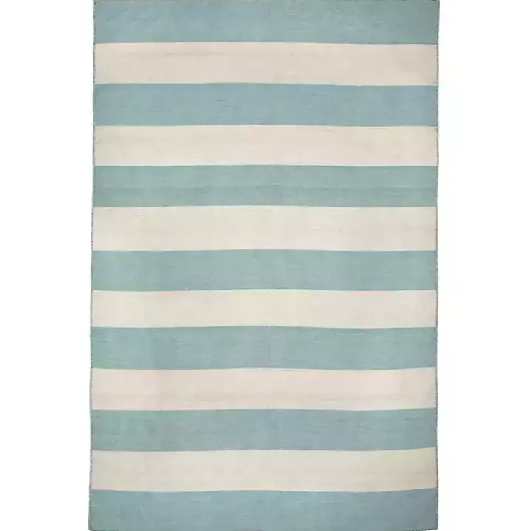 Kirklands Home Blue Cabana Stripe Indoor/Outdoor Area Rug, 3x5 Sale