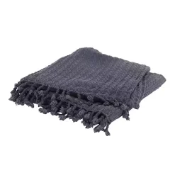 Blankets & Throws>Kirklands Home Cable Knit Tassel Throw Blue
