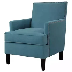 Kirklands Home Carlton Accent Chair with Nailhead Trim Blue Outlet