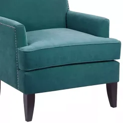 Kirklands Home Carlton Accent Chair with Nailhead Trim Blue Outlet