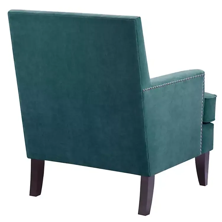 Kirklands Home Carlton Accent Chair with Nailhead Trim Blue Outlet