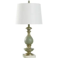 Kirklands Home Carved Traditional Table Lamp Blue Outlet