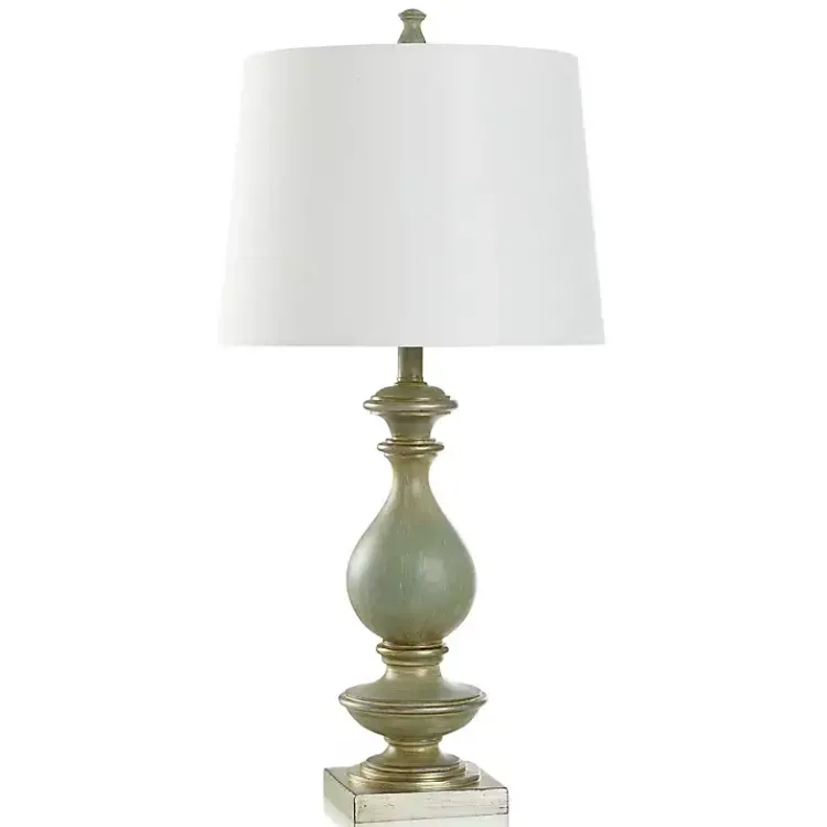 Kirklands Home Carved Traditional Table Lamp Blue Outlet